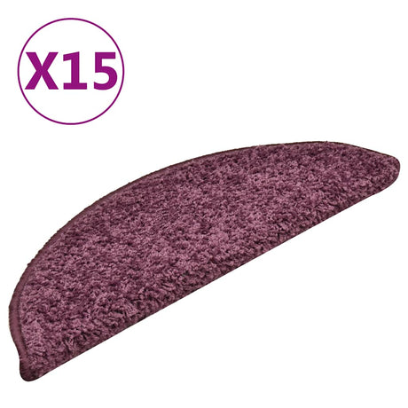 VidaXL Stufenmatten 15 Stück 56x17x3 cm dunkelviolett