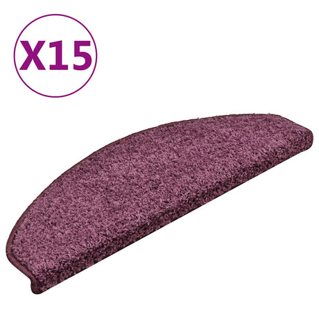 VidaXL Stufenmatten 15 Stück 65x21x4 cm dunkelviolett