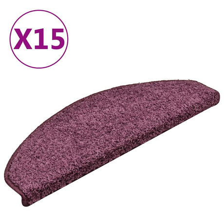 VidaXL Stufenmatten 15 Stück 65x21x4 cm dunkelviolett