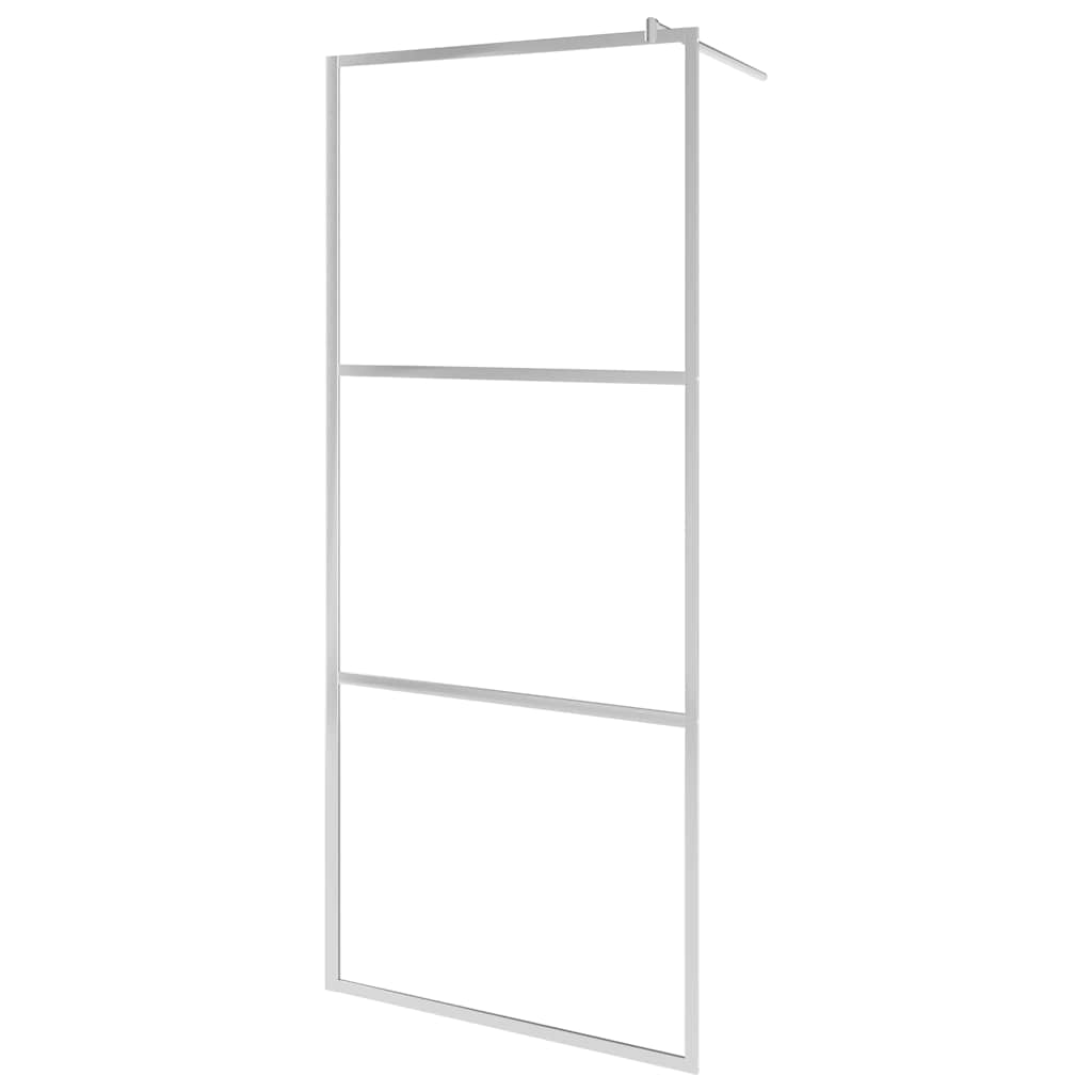 Vidaxx begehbare Duschabtrennung halbmatt 90x195 cm ESG-Glas