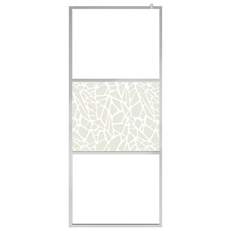 Vidaxl begehete Duschwand mit Steinmotiv 80x195 cm ESG Glas