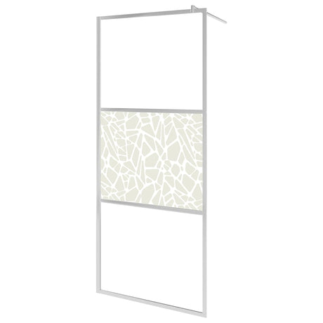 Vidaxl begehete Duschwand mit einem Steinmuster 100x195 cm ESG-Glas