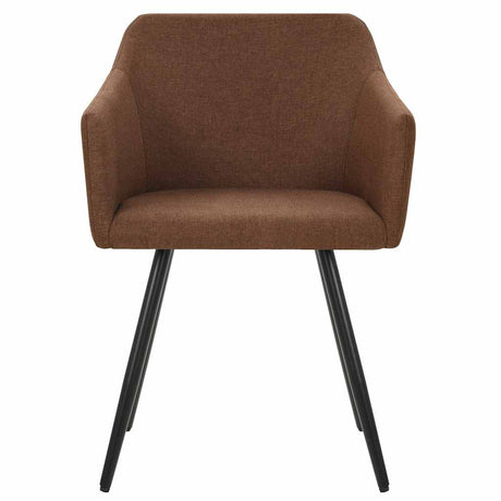 Vidaxl eetkamerstoelen 2 st stof bruin