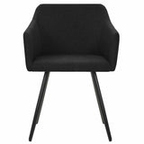 Vidaxl eetkamerstoelen 2 st stof zwart