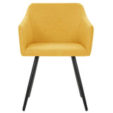Vidaxl eetkamerstoelen 2 st stof geel