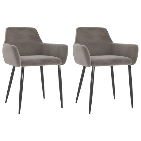 Vidaxl eetkamerstoelen 2 st fluweel lichtgrijs