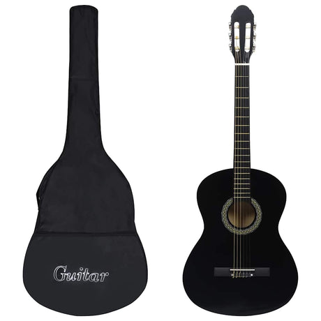 Vidaxl klassische Gitarre Einsteiger mit Tasche 4 4 39 schwarz