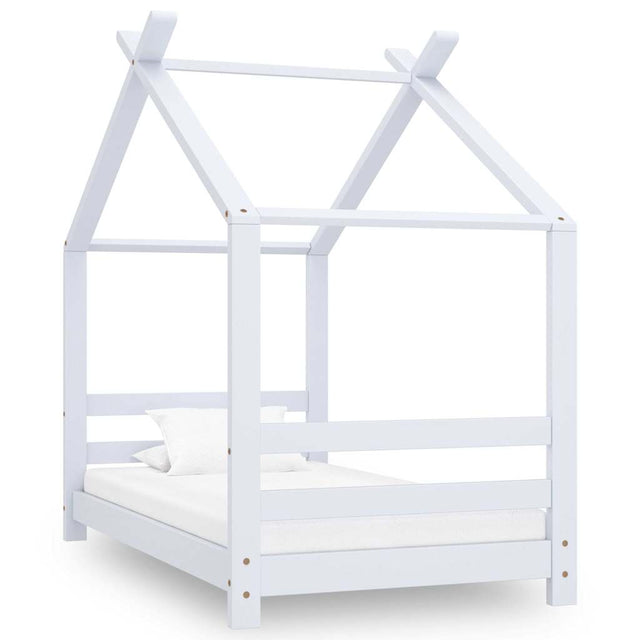 Vidaxl kinderbedframe massief grenenhout wit 70x140 cm