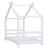 Vidaxl kinderbedframe massief grenenhout wit 70x140 cm