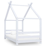 Vidaxl kinderbedframe massief grenenhout wit 80x160 cm