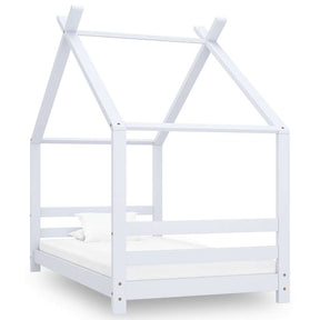 Vidaxl kinderbedframe massief grenenhout wit 80x160 cm