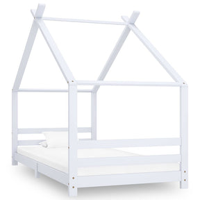 Vidaxl kinderbedframe massief grenenhout wit 90x200 cm