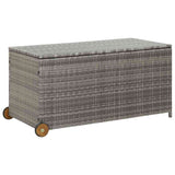 Vidaxl tuinbox 120x65x61 cm poly rattan lichtgrijs