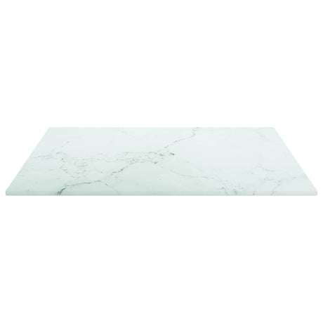 Vidaxl tafelblad 40x40 cm 6 mm gehard glas met marmeren design wit
