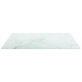 Vidaxl tafelblad 50x50 cm 6 mm gehard glas met marmeren design wit