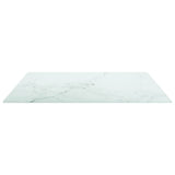 Vidaxl tafelblad marmerontwerp 6 mm 70x70 cm gehard glas wit