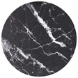 Vidaxl tafelblad ø60x0,8 cm gehard glas met marmeren design zwart