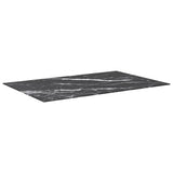 Vidaxl tafelblad 100x62 cm 8 mm gehard glas met marmeren design zwart
