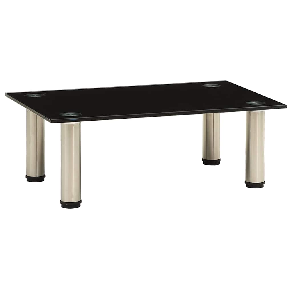 Vidaxl tv-meubel 40x35x17 cm gehard glas zwart