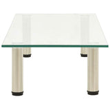 Vidaxl tv-meubel 80x35x17 cm gehard glas transparant