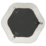 Vidaxl bijzettafel 2-laags 38x38x50 cm gehard glas transparant zwart