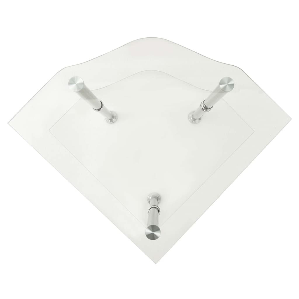 Vidaxl bijzettafel 2-laags 38x38x50 cm gehard glas transparant