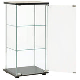 Vidaxl vitrinekast gehard glas zwart