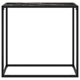 Vidaxl wandtafel 80x35x75 cm gehard glas zwart