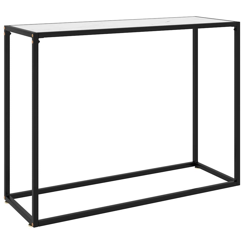 Vidaxl wandtafel 100x35x75 cm gehard glas wit