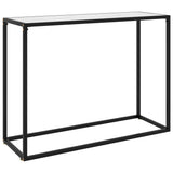 Vidaxl wandtafel 100x35x75 cm gehard glas wit