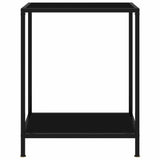 Vidaxl wandtafel 60x35x75 cm gehard glas zwart