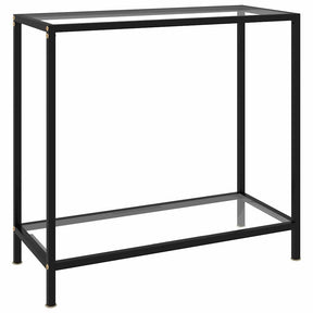 Vidaxl wandtafel 80x35x75 cm gehard glas transparant