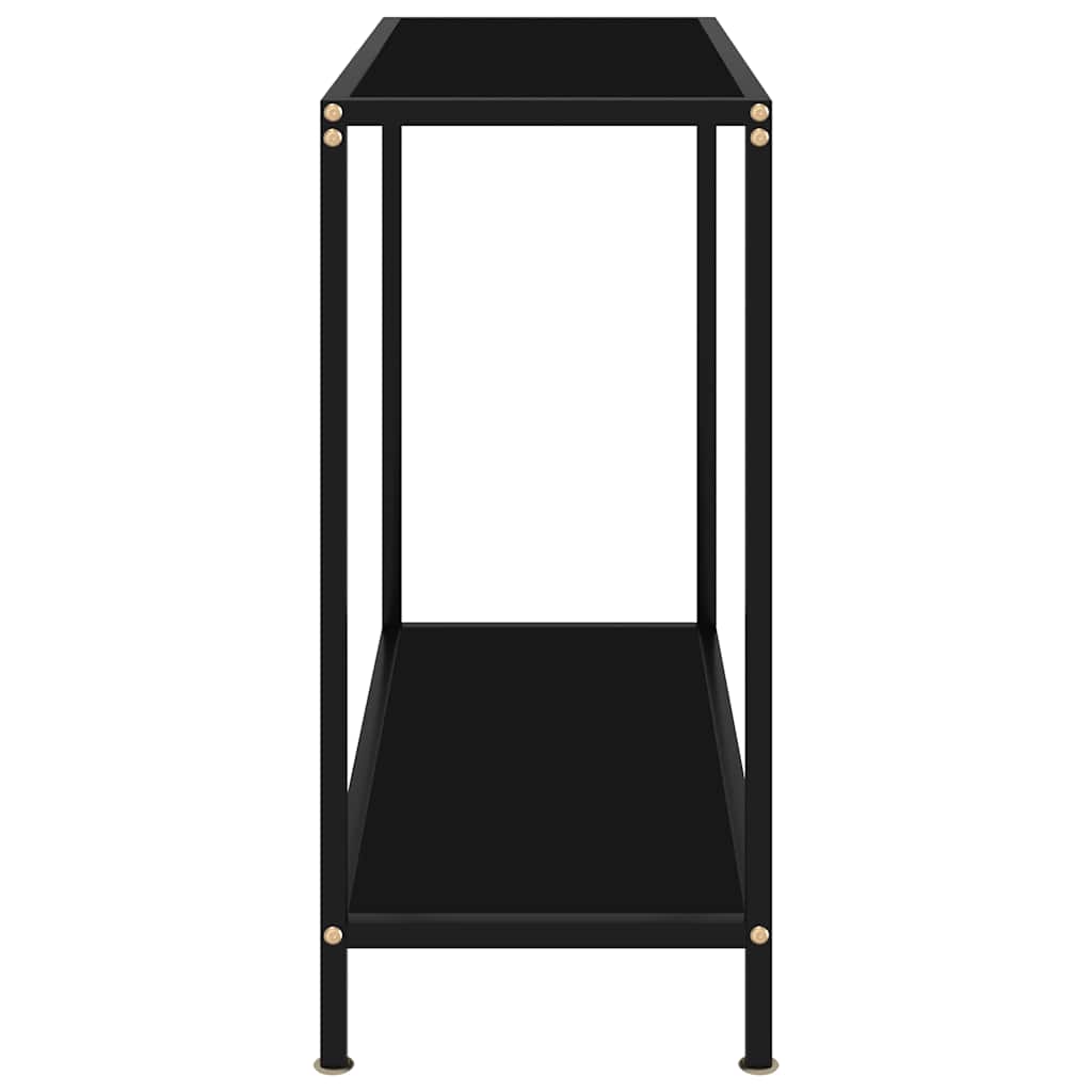 Vidaxl wandtafel 80x35x75 cm gehard glas zwart