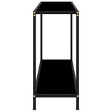 Vidaxl wandtafel 120x35x75 cm gehard glas zwart