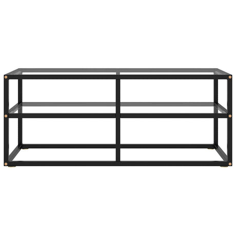 Vidaxl tv-meubel met gehard glas 100x40x40 cm zwart