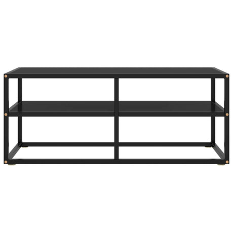 Vidaxl tv-meubel met zwart glas 100x40x40 cm zwart