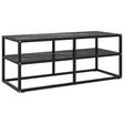Vidaxl tv-meubel met zwart marmerglas 100x40x40 cm zwart