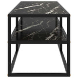 Vidaxl tv-meubel met zwart marmerglas 120x40x40 cm zwart