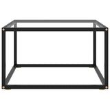 Vidaxl salontafel met gehard glas 60x60x35 cm zwart
