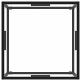 Vidaxl salontafel met gehard glas 60x60x35 cm zwart