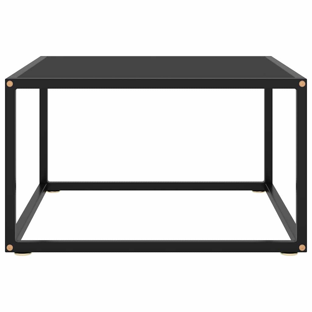Vidaxl salontafel met zwart glas 60x60x35 cm zwart