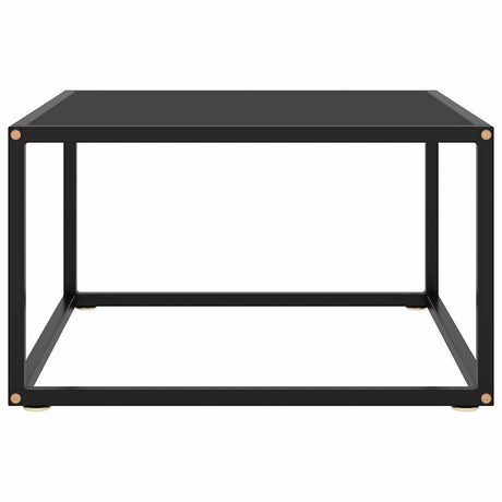 Vidaxl salontafel met zwart glas 60x60x35 cm zwart