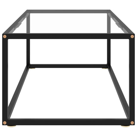 Vidaxl salontafel met gehard glas 100x50x35 cm zwart