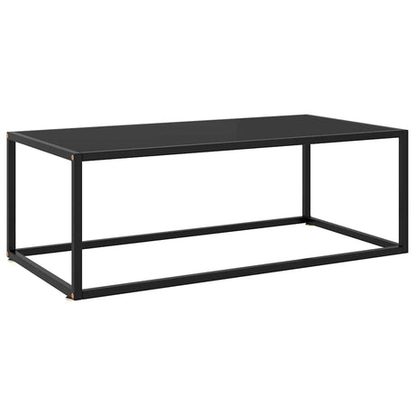 Vidaxl salontafel met zwart glas 100x50x35 cm zwart