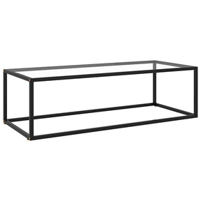 Vidaxl salontafel met gehard glas 120x60x35 cm zwart