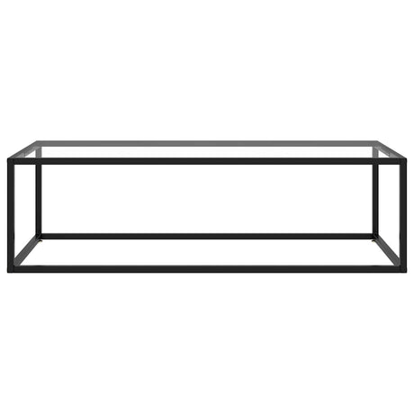 Vidaxl salontafel met gehard glas 120x60x35 cm zwart
