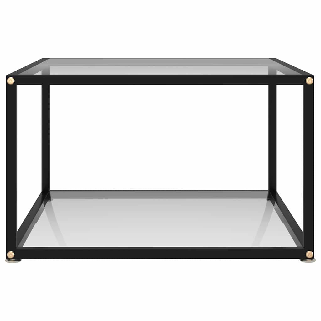 Vidaxl salontafel 60x60x35 cm gehard glas transparant