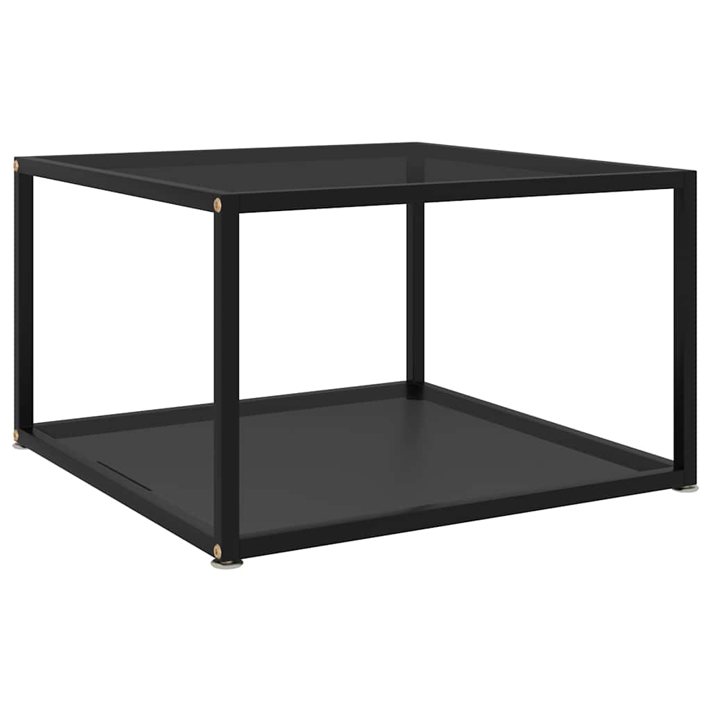 Vidaxl salontafel 60x60x35 cm gehard glas zwart