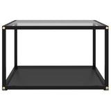 Vidaxl salontafel 60x60x35 cm gehard glas transparant en zwart