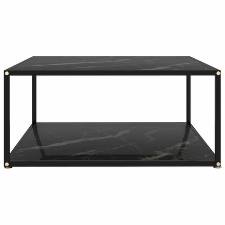 Vidaxl salontafel 80x80x35 cm gehard glas zwart